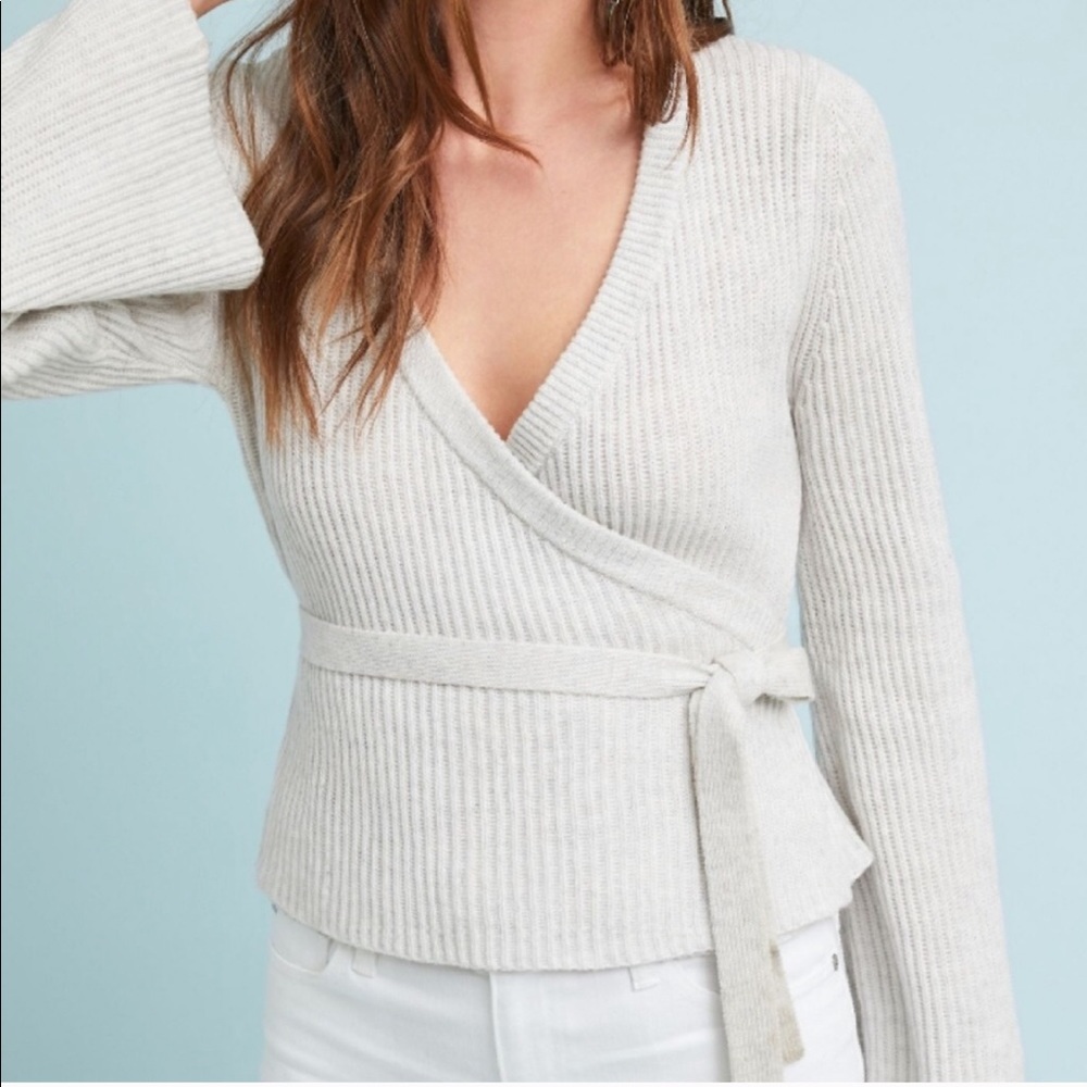 cupcakes & cashmere Knit Wrap Sweater